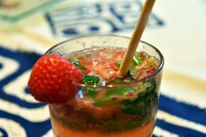 Photo cocktail MOJITO FRAISE Cocktail MOJITO FRAISE