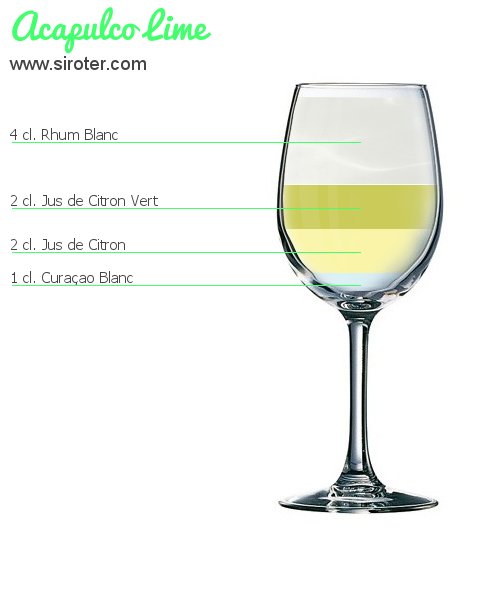 Recette Cocktail ACAPULCO LIME Cocktail ACAPULCO LIME