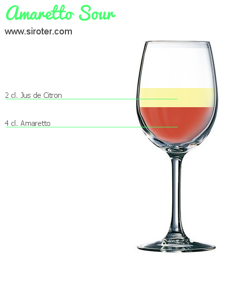 Recette Cocktail AMARETTO SOUR Cocktail AMARETTO SOUR