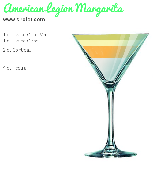 Recette Cocktail AMERICAN LEGION MARGARITA Cocktail AMERICAN LEGION MARGARITA
