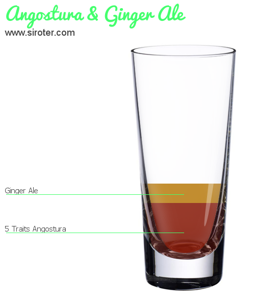 Recette Cocktail ANGOSTURA & GINGER ALE Cocktail ANGOSTURA & GINGER ALE