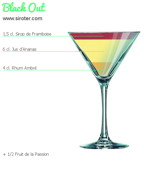 Recette Cocktail BLACK OUT Cocktail BLACK OUT