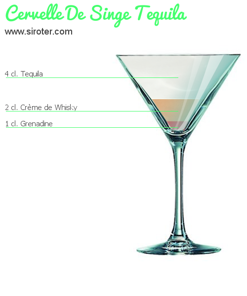 Cocktail CERVELLE DE SINGE TEQUILA
