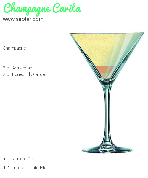 Recette Cocktail CHAMPAGNE CARITA Cocktail CHAMPAGNE CARITA