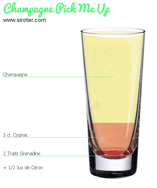 Recette Cocktail CHAMPAGNE PICK ME UP Cocktail CHAMPAGNE PICK ME UP