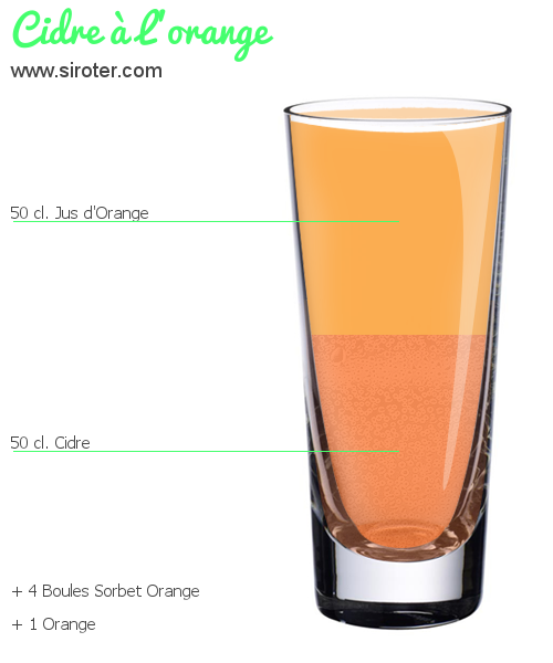 Recette Cocktail CIDRE À L'ORANGE Cocktail CIDRE À L'ORANGE