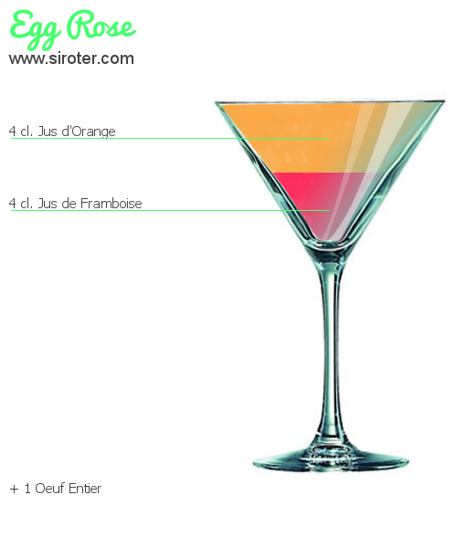 Recette Cocktail EGG ROSE Cocktail EGG ROSE