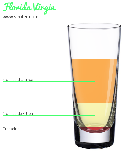 Recette Cocktail FLORIDA VIRGIN Cocktail FLORIDA VIRGIN