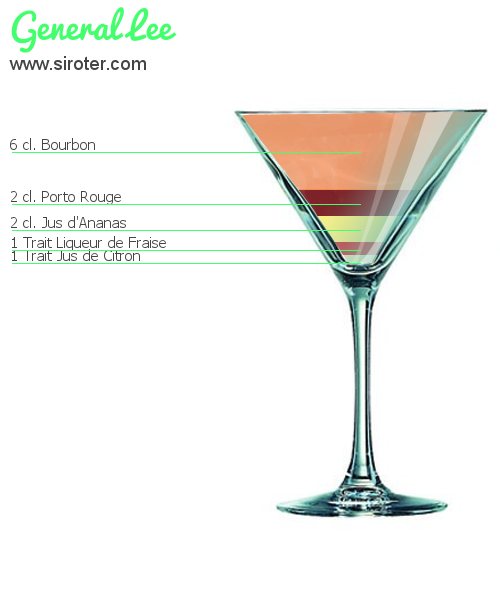 Recette Cocktail GENERAL LEE Cocktail GENERAL LEE