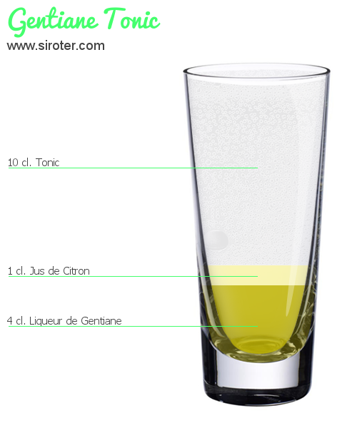 Recette Cocktail GENTIANE TONIC Cocktail GENTIANE TONIC