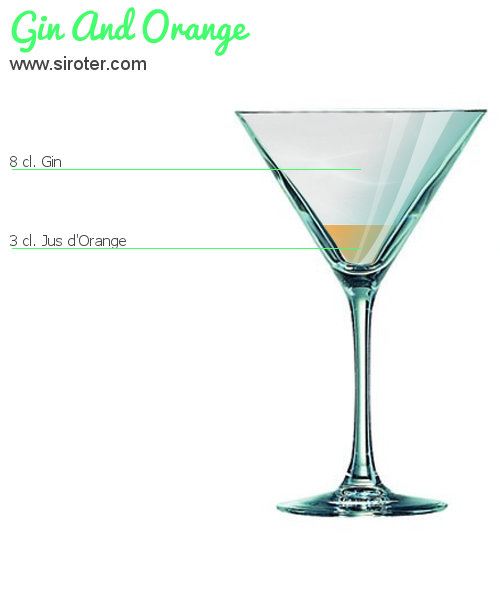 Recette Cocktail Gin and Orange Cocktail Gin and Orange