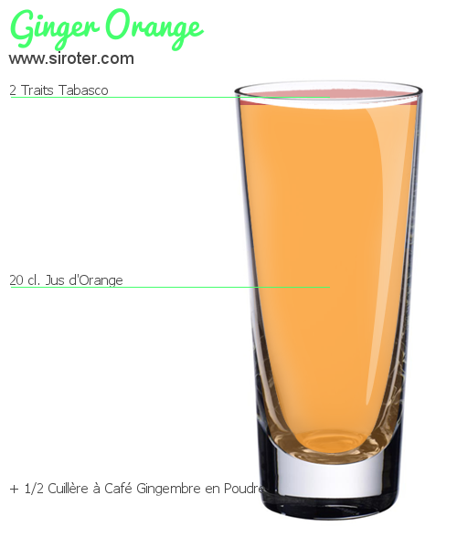 Recette Cocktail GINGER ORANGE Cocktail GINGER ORANGE