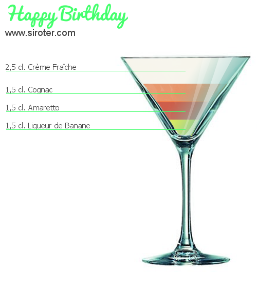 Recette Cocktail HAPPY BIRTHDAY Cocktail HAPPY BIRTHDAY