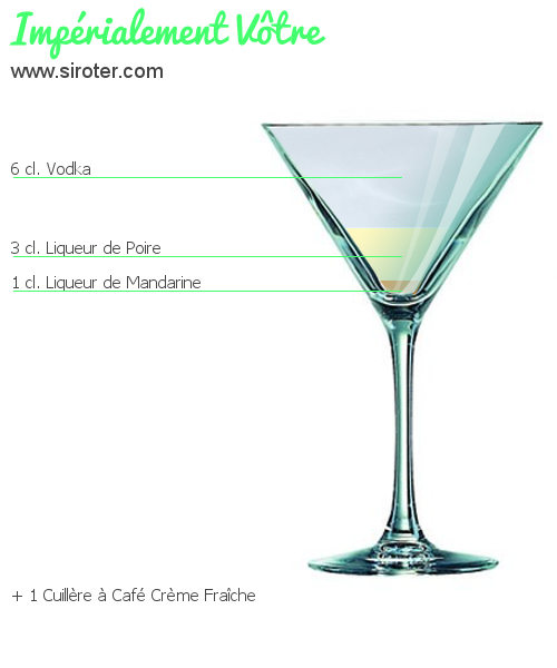Recette Cocktail IMPÉRIALEMENT VÔTRE Cocktail IMPÉRIALEMENT VÔTRE