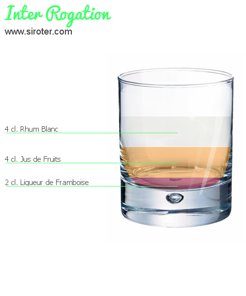 Recette Cocktail INTER ROGATION Cocktail INTER ROGATION