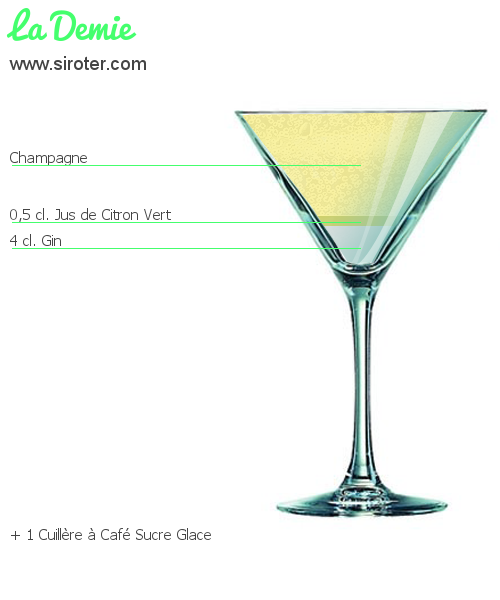 Recette Cocktail LA DEMIE Cocktail LA DEMIE