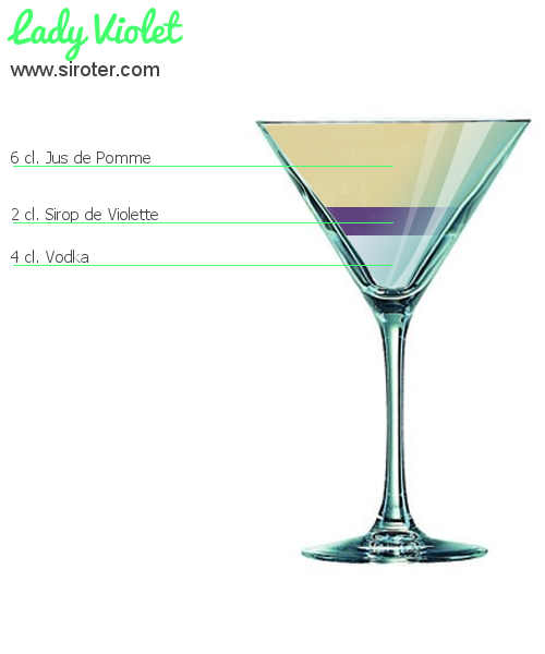Recette Cocktail LADY VIOLET Cocktail LADY VIOLET