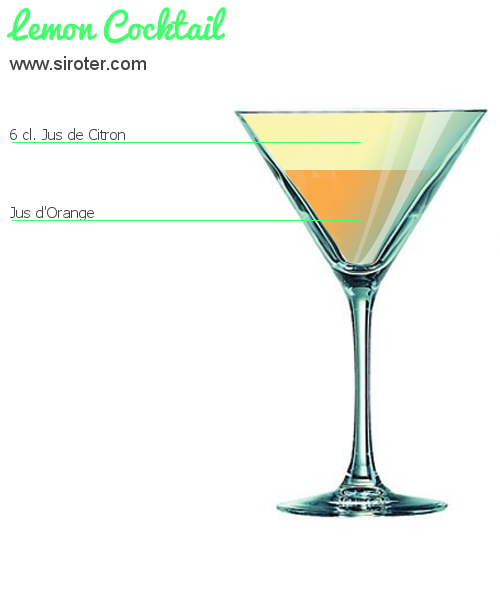 Recette Cocktail LEMON COCKTAIL Cocktail LEMON COCKTAIL