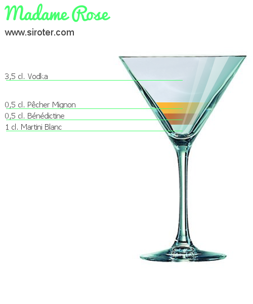 Recette Cocktail MADAME ROSE Cocktail MADAME ROSE