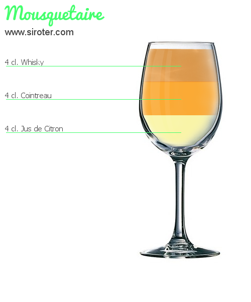 Recette Cocktail Mousquetaire Cocktail Mousquetaire