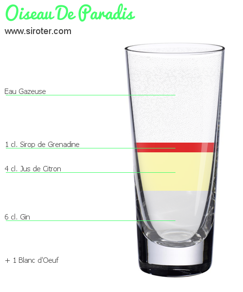 Recette Cocktail OISEAU DE PARADIS Cocktail OISEAU DE PARADIS