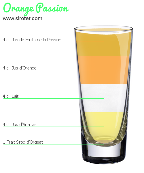 Recette Cocktail ORANGE PASSION Cocktail ORANGE PASSION