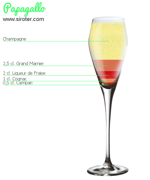Recette Cocktail PAPAGALLO Cocktail PAPAGALLO