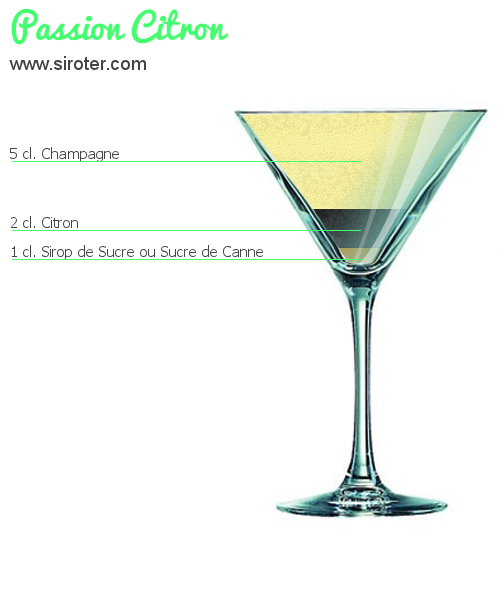 Recette Cocktail PASSION CITRON Cocktail PASSION CITRON