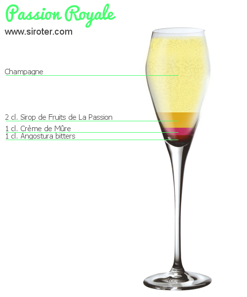 Recette Cocktail PASSION ROYALE Cocktail PASSION ROYALE