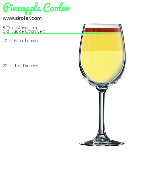 Recette Cocktail PINEAPPLE COOLER Cocktail PINEAPPLE COOLER