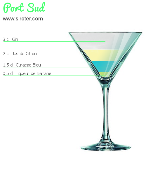 Recette Cocktail PORT SUD Cocktail PORT SUD