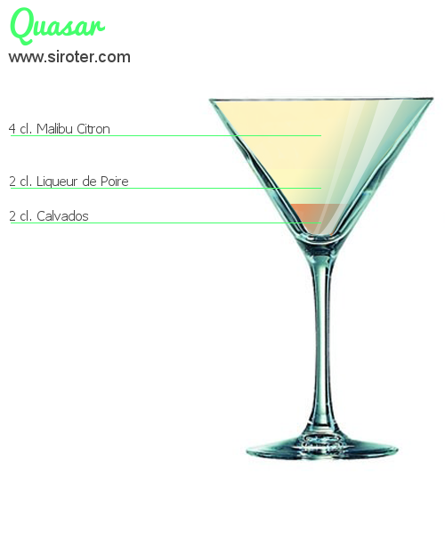 Recette Cocktail QUASAR Cocktail QUASAR