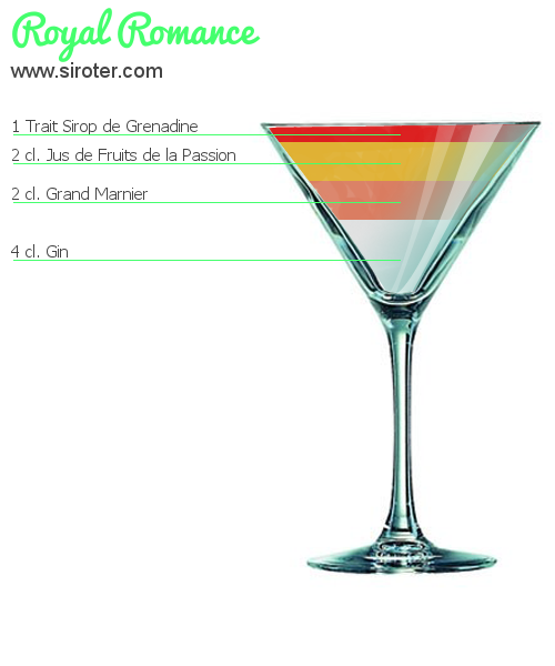 Recette Cocktail ROYAL ROMANCE Cocktail ROYAL ROMANCE