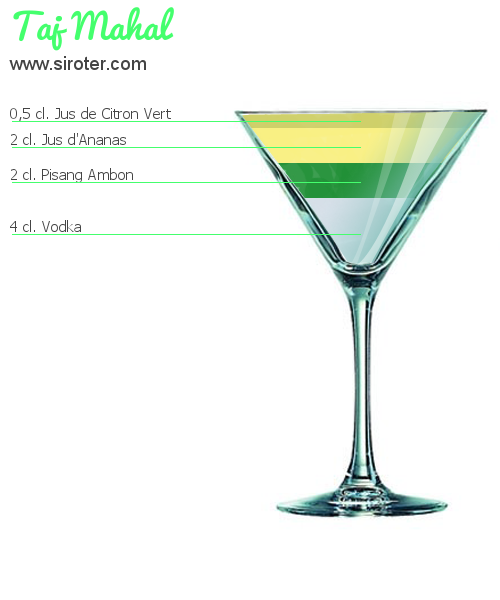 Recette Cocktail TAJ MAHAL Cocktail TAJ MAHAL