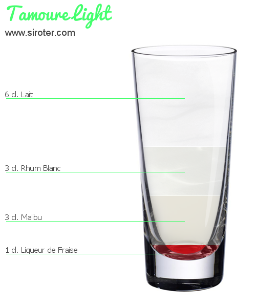 Recette Cocktail TAMOURE LIGHT Cocktail TAMOURE LIGHT