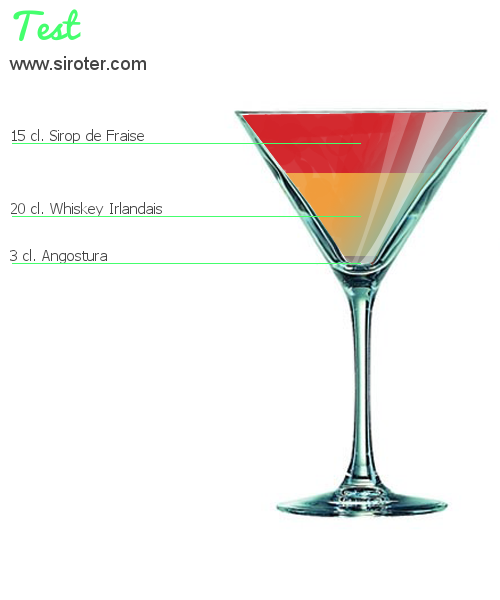 Recette Cocktail TEST Cocktail TEST