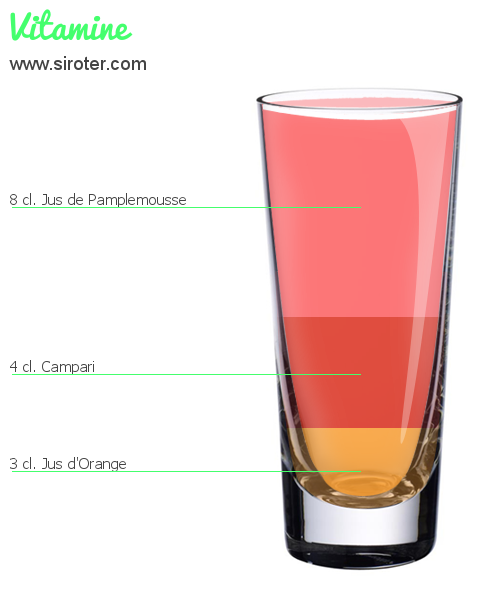 Recette Cocktail VITAMINE Cocktail VITAMINE