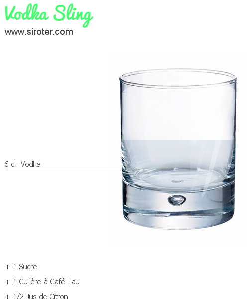 Recette Cocktail VODKA SLING Cocktail VODKA SLING