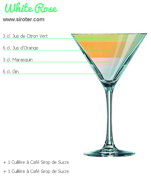 Recette Cocktail WHITE ROSE Cocktail WHITE ROSE