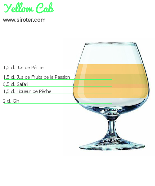 Recette Cocktail YELLOW CAB Cocktail YELLOW CAB