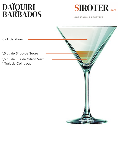 Fiche Cocktail – Daïquiri Barbados