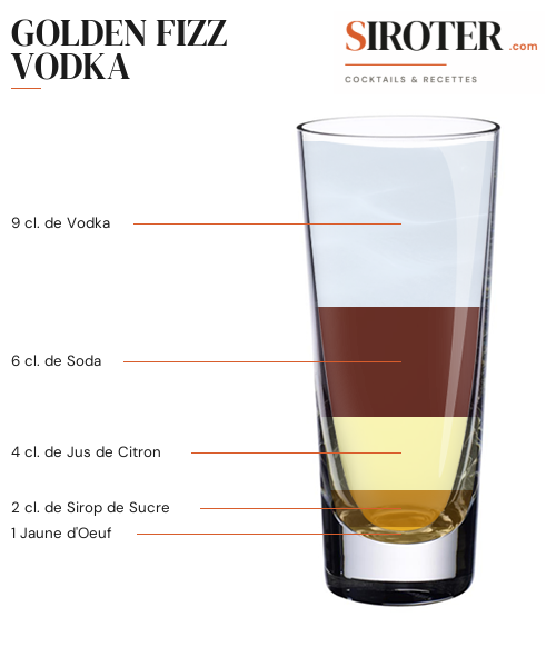 Fiche Cocktail – Golden Fizz Vodka