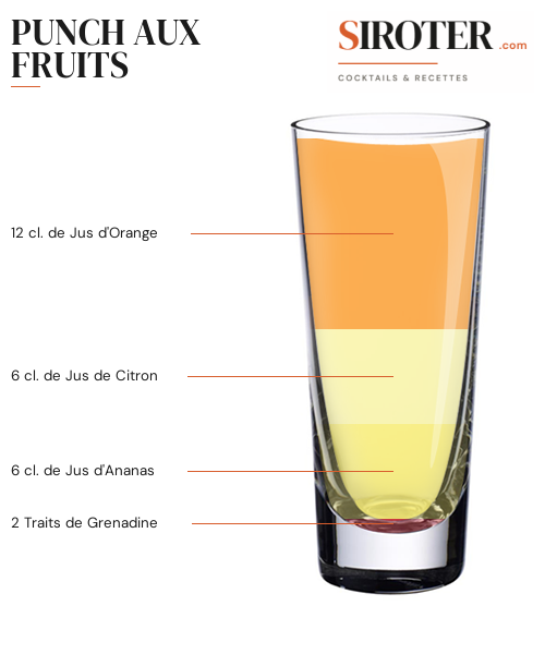 Fiche Cocktail – Punch Aux Fruits