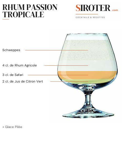Fiche Cocktail – Rhum Passion Tropicale